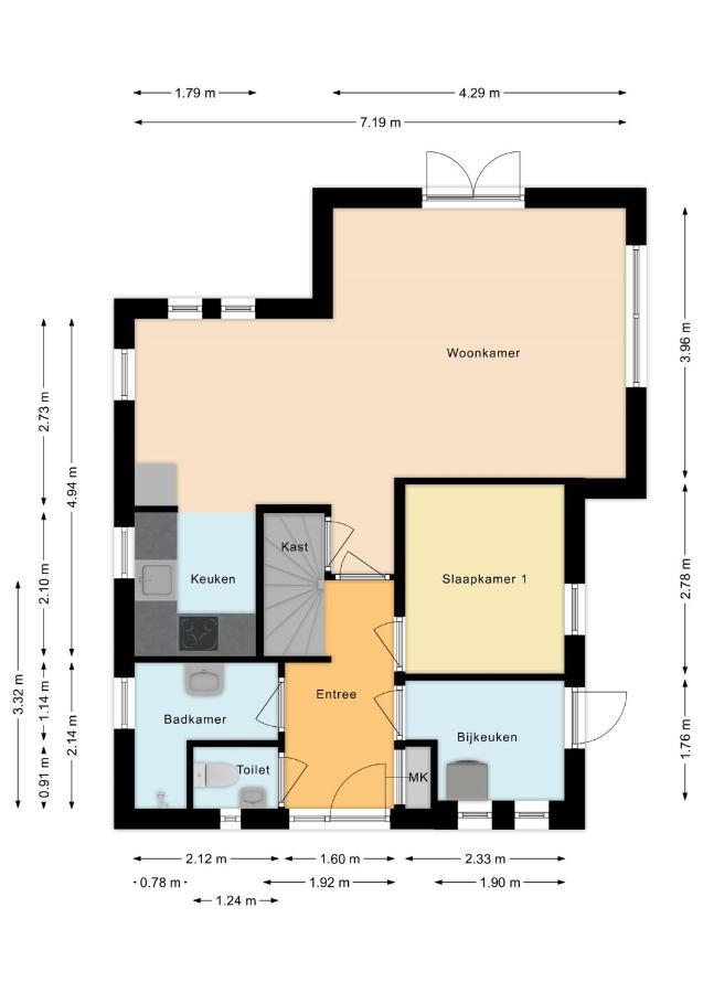 New 3 Bedroom House 7 People Ewijk Bagian luar foto